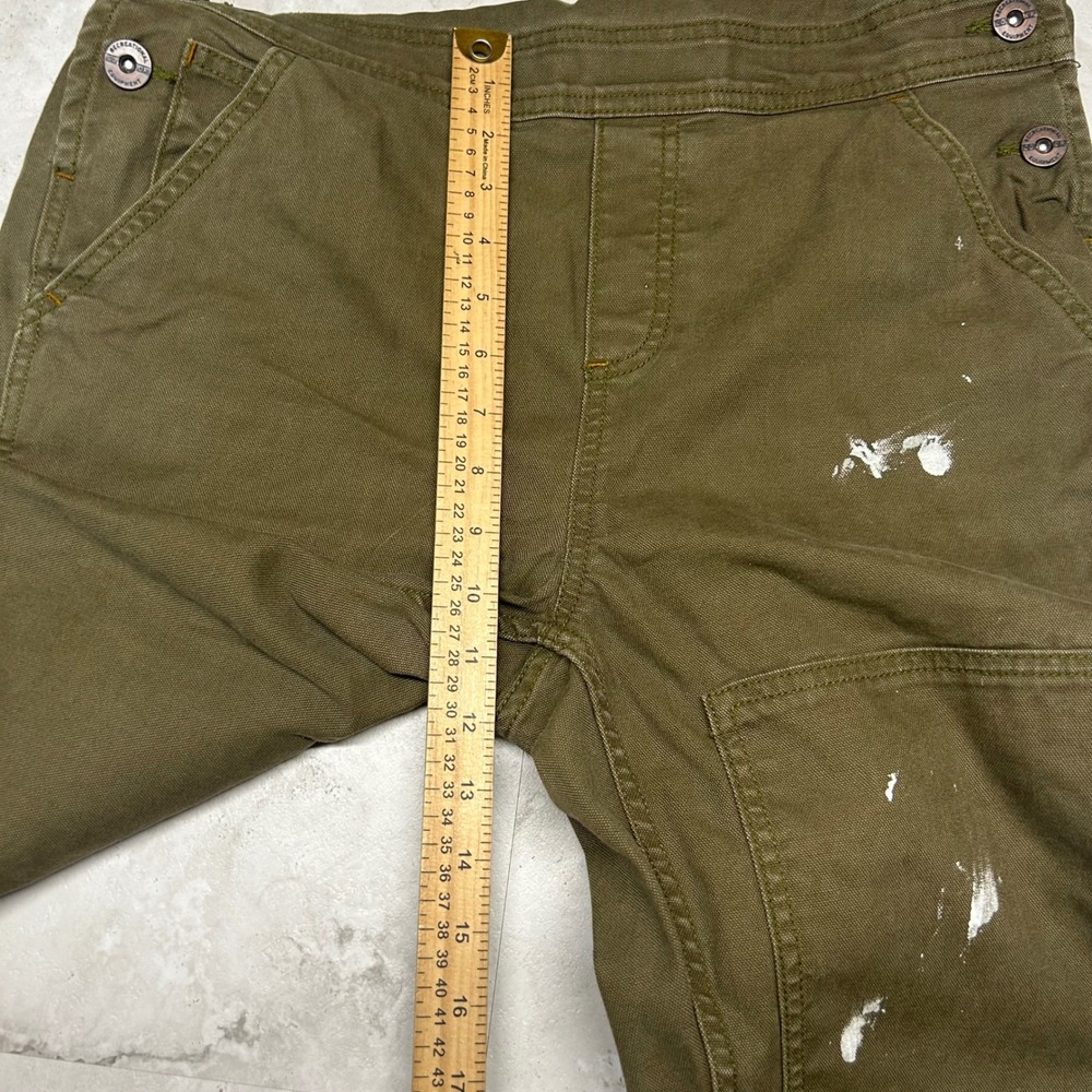REI Cooperative Overalls Olive Green Womens Size 4 Double Knee Workwear Paint - Picture 6 of 8